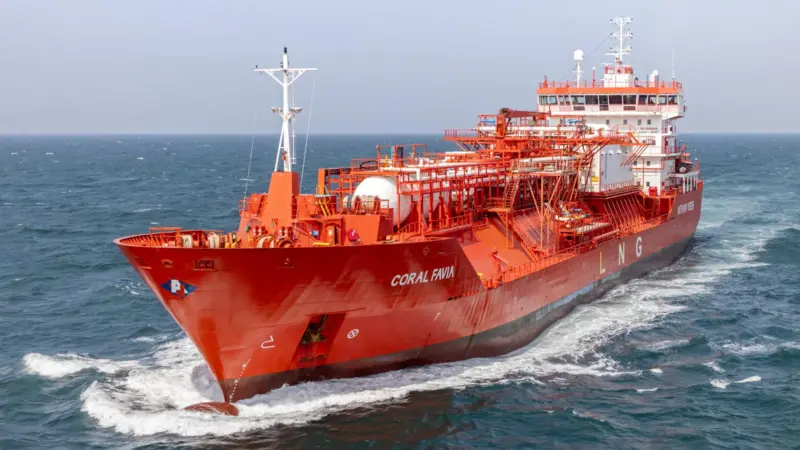 Rotterdam-based shipping company Anthony Veder has already implemented a remote repair scheme on its fleet, including gas carrier Coral Flavia. (Image: Anthony Veder)