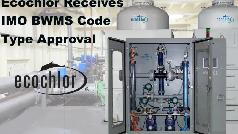 Ecochlor has been awarded Type Approval from the NMA for its BWMS Photo: Ecochlor