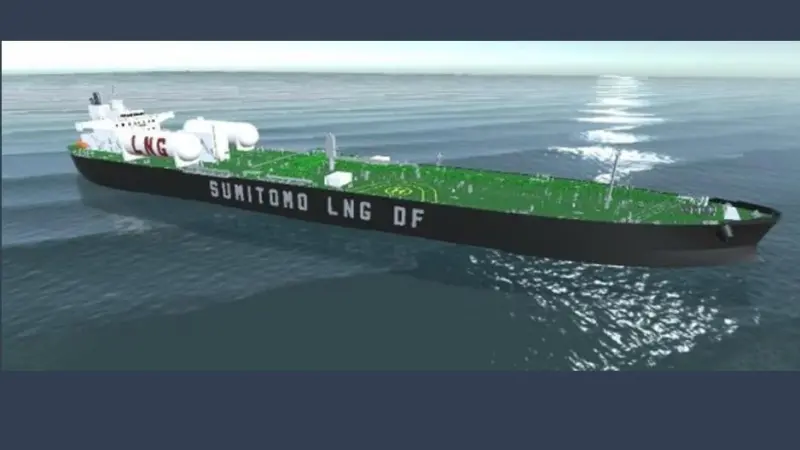 The medium-size high-pressure LNG dual-fuelled tanker Photo: SHI