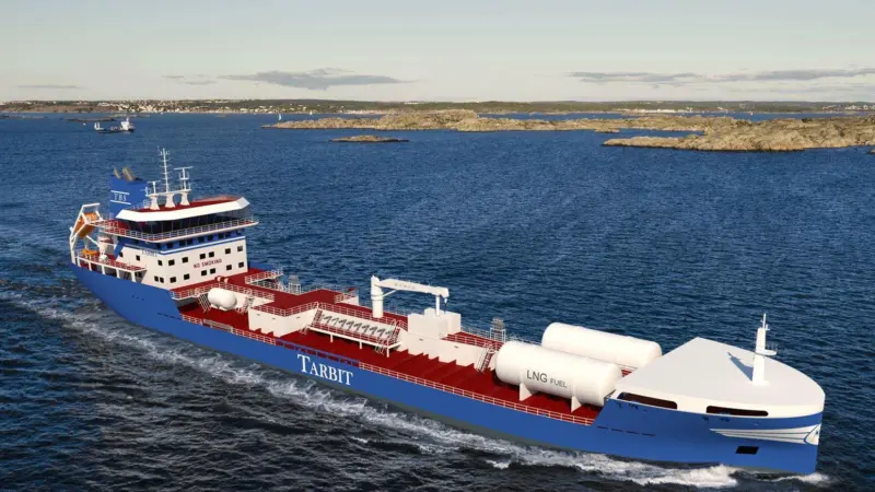 Tarbit's two dual-fuel 13,000dwt newbuildings are scheduled for delivery in 2022. (Image: Tarbit)
