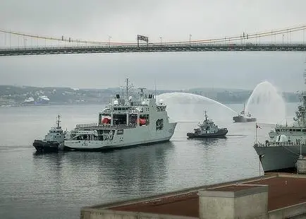 The Royal Canadian Navy's first full-electric power and propulsion ice class patrol vessel, HMCS Harry DeWolf (Image: Irving Shipbuilding Inc.)