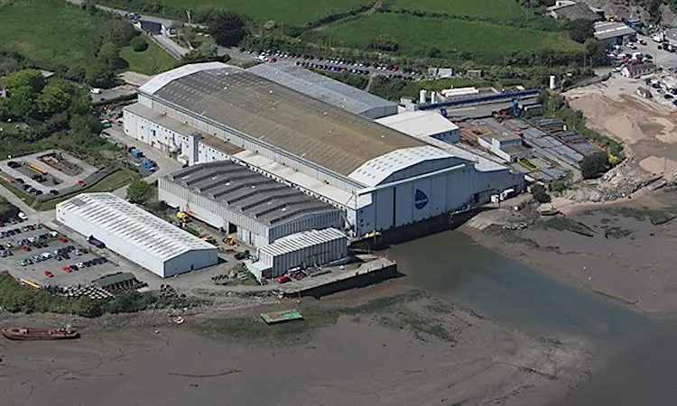The Appledore yard with its signature covered building hall.(credit: Babcock International).