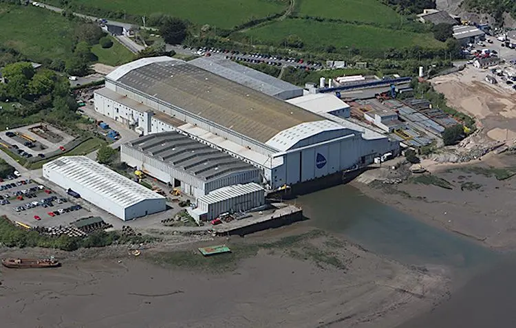 The Appledore yard with its signature covered building hall.(credit: Babcock International).