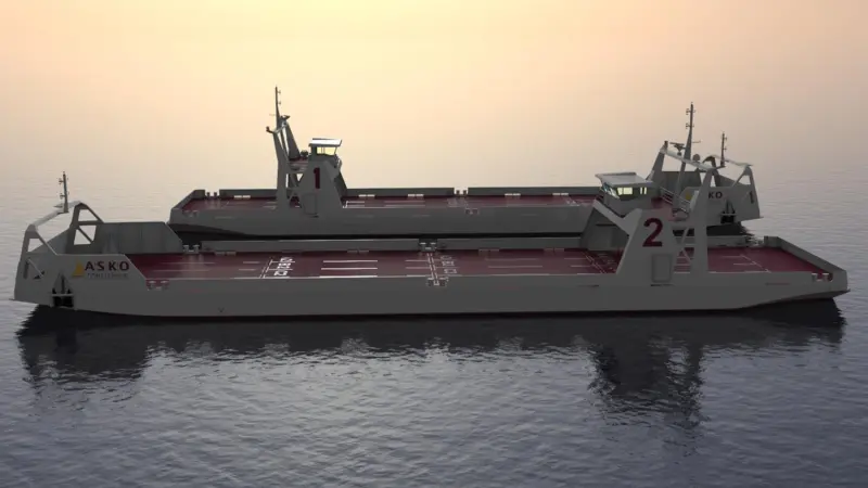 Utilising battery power alone means energy efficiency is a concern for autonomy, therefore hull forms also require attention. Image: ASKO Maritime.