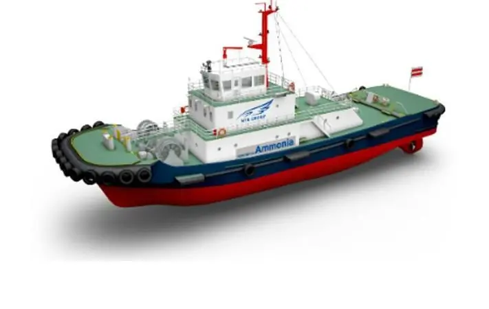 An artist’s impression of the world’s first ammonia-fuelled tugboat