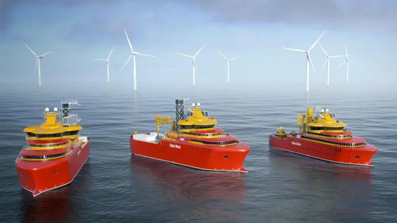 Three of Edda Wind’s four newbuilds Photo: Edda Wind