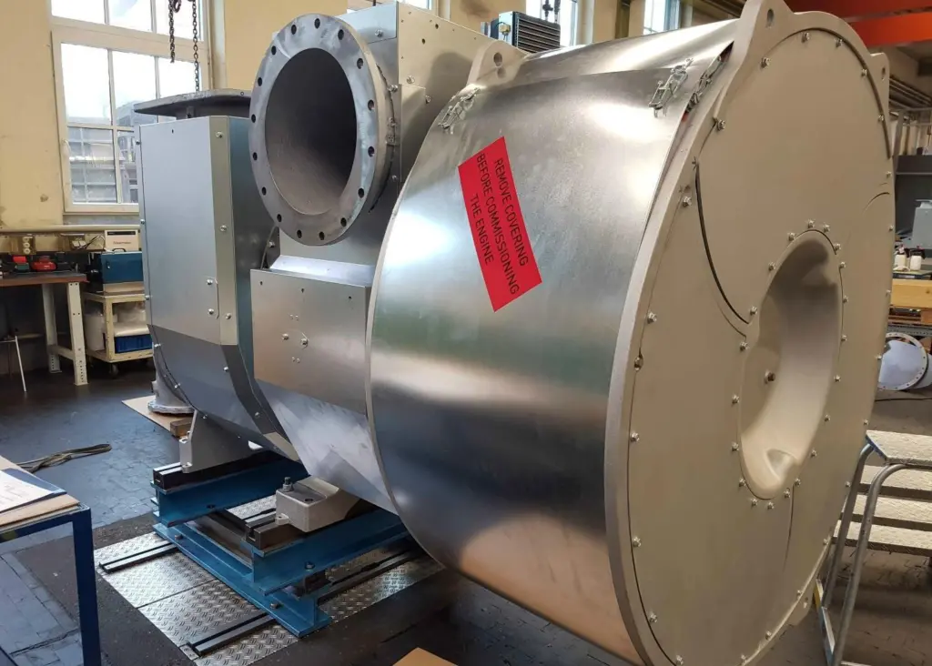 A TCT60 type axial turbocharger at the production site in Augsburg. (credit: MAN ES)