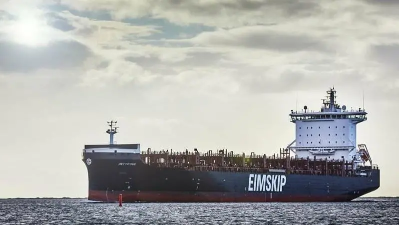 Dettifoss entering Aalborg for the first time.(credit: Port of Aalborg)