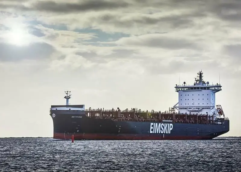 Dettifoss entering Aalborg for the first time.(credit: Port of Aalborg)