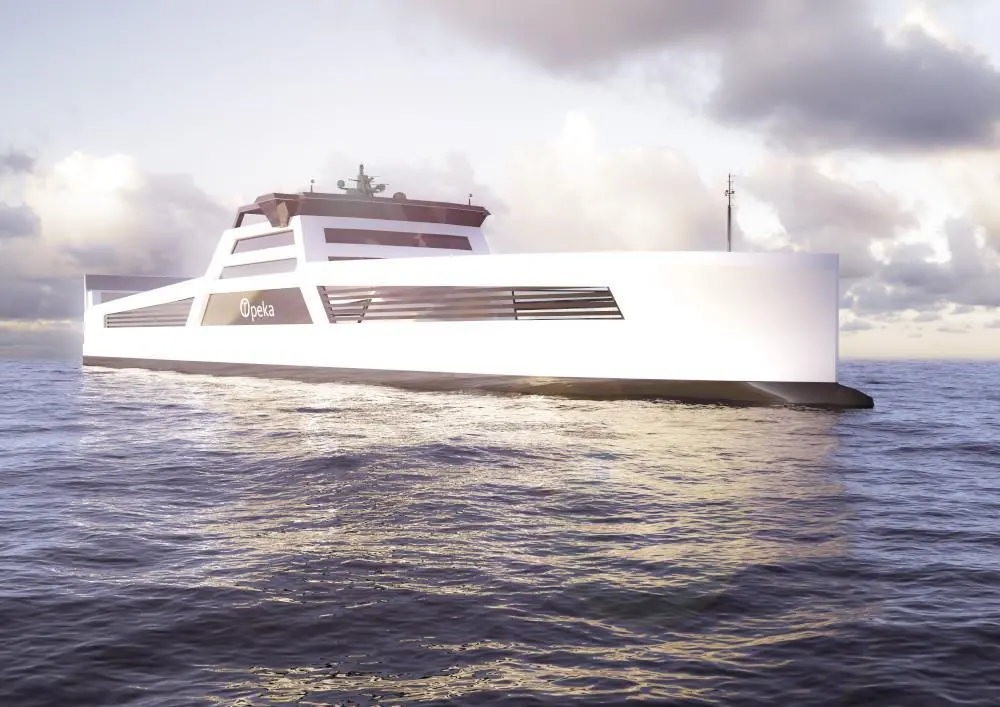 The zero-emission Ro-Ro demonstrator vessel will be powered by a 3MW PEM fuel cell, along with a 1MWh capacity battery pack. (credit: Wilhelmsen)