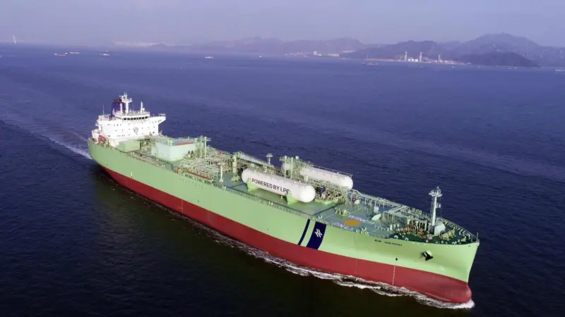 The conversion of the main engine of BW LPG's BW Gemini to a dual-fuel type capable of operating on fuel oil and LPG is the world's first LPG retrofit. (picture courtesy BW LPG)