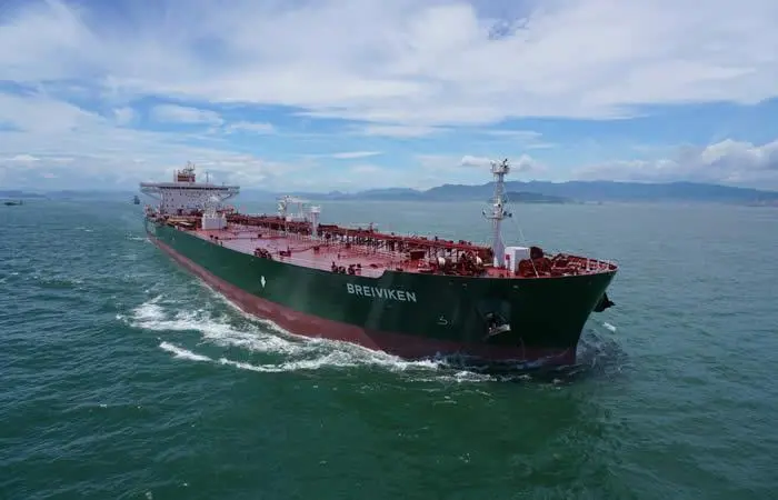 Privately-held Norwegian ship owner Viken Shipping will take delivery of 2 x 110,000dwt dual-fuel Aframaxes, similar to the diesel-fuelled Breiviken (pictured), after inking a term charter agreement with Total (credit: Viken Shipping)
