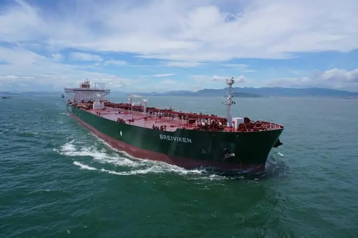 Privately-held Norwegian ship owner Viken Shipping will take delivery of 2 x 110,000dwt dual-fuel Aframaxes, similar to the diesel-fuelled Breiviken (pictured), after inking a term charter agreement with Total (credit: Viken Shipping)