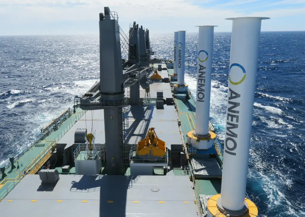 Wärtsilä and Anemoi Marine Technologies have signed an MoU for the sale and servicing of Rotor Sails Photo: Wärtsilä