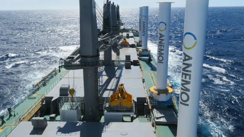 Wärtsilä and Anemoi Marine Technologies have signed an MoU for the sale and servicing of Rotor Sails Photo: Wärtsilä