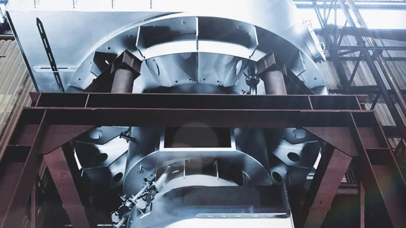 A large Saacke gas combustion unit (GCU). A hydrogen-compatible GCU has been supplied to Suiso Frontier. (credit: Saacke).
