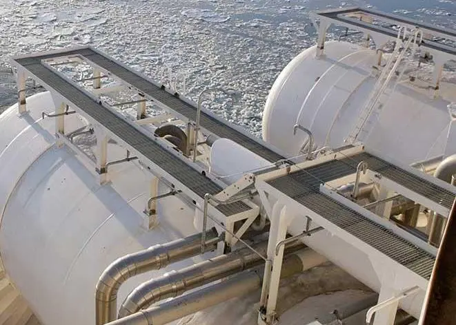 C-type tanks can reduce cost and installation time, but compromise on volume. Photo: Wärtsilä
