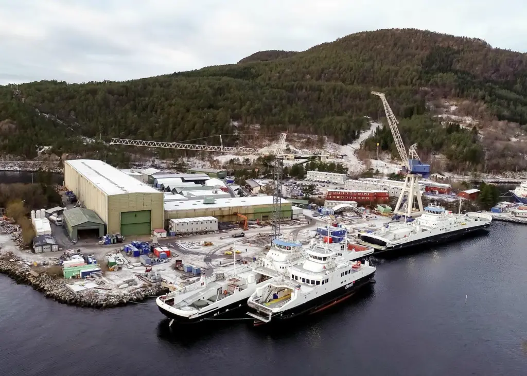The shipyard in Leirvik Photo: Uavpic