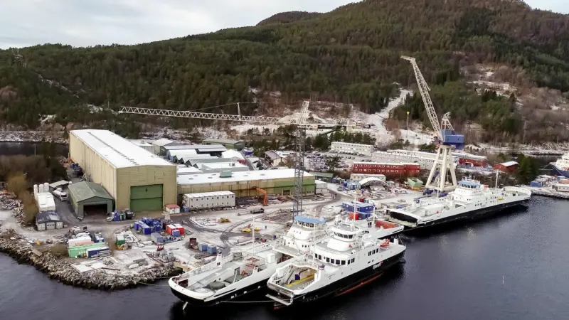 The shipyard in Leirvik Photo: Uavpic