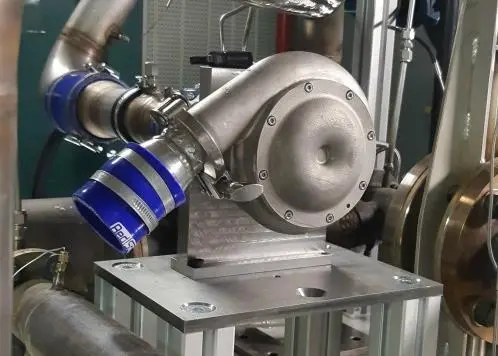 Enogia's EFCC65 compressor for fuel cells undergoing testing (credit: Enogia)