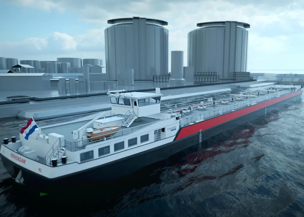 The delivery of the first of the series of 40 barges will be in November 2021 (credit: Damen)