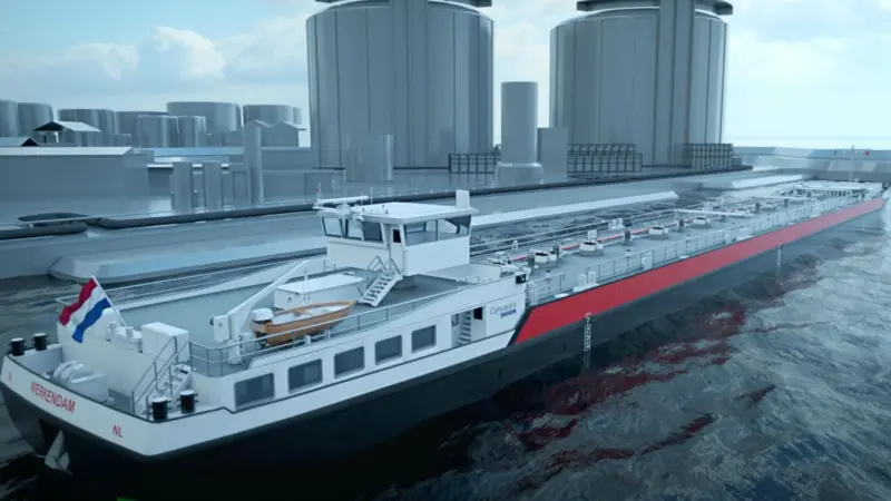 The delivery of the first of the series of 40 barges will be in November 2021 (credit: Damen)