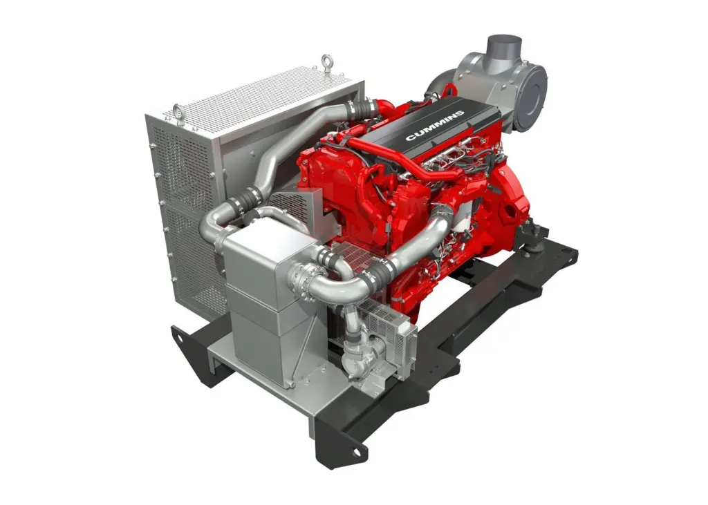 X15 Stage V solution for Inland Waterways with side mounted aftertreatment (credit: Cummins)