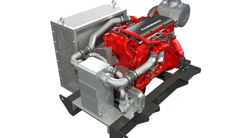 X15 Stage V solution for Inland Waterways with side mounted aftertreatment (credit: Cummins)