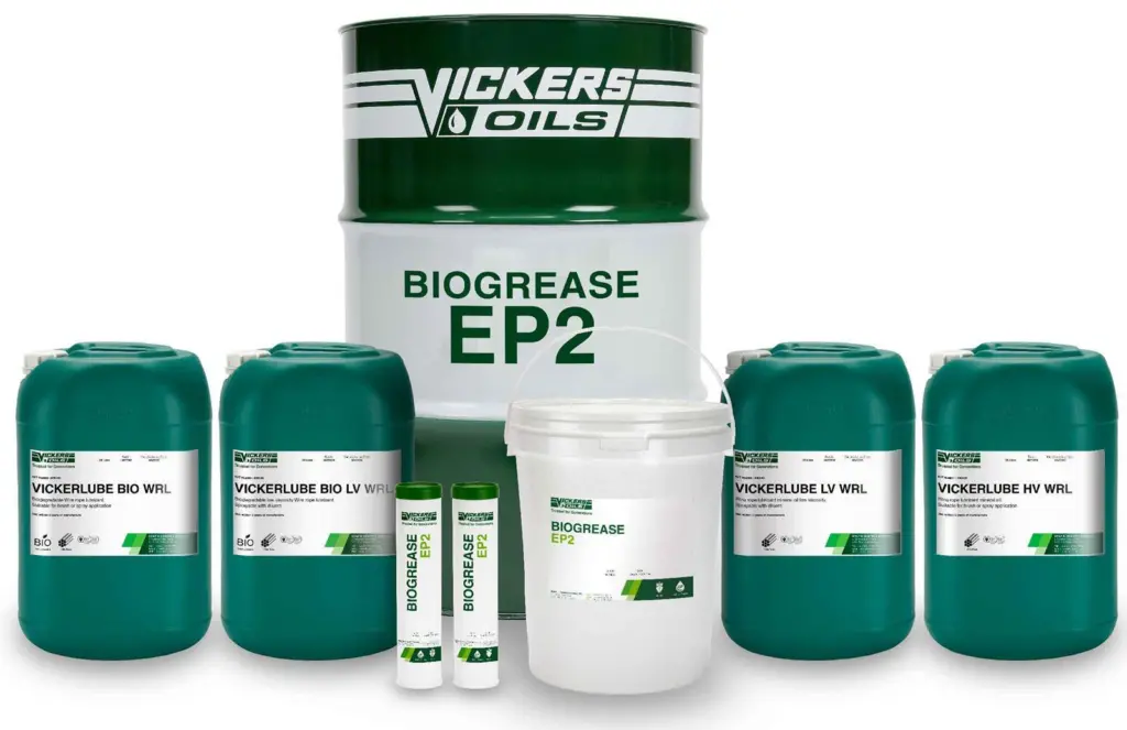 Vickers Oils is bringing to the market four new wire rope lubricants