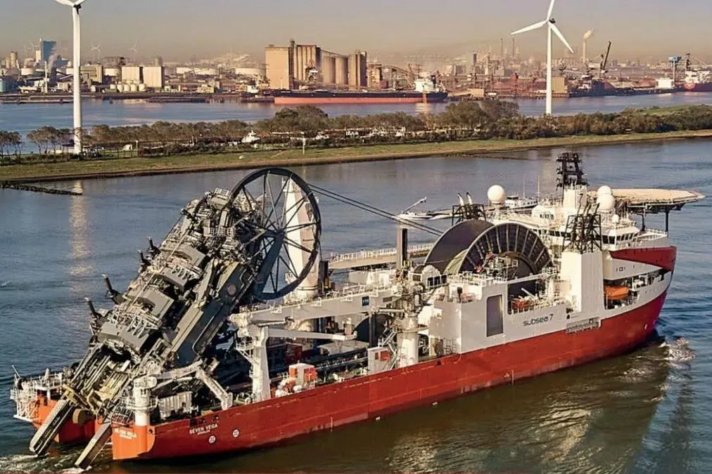 Reel-lay vessel Seven Vega has the flexibility to work at any depths up to 3,000m (credit: Subsea 7).