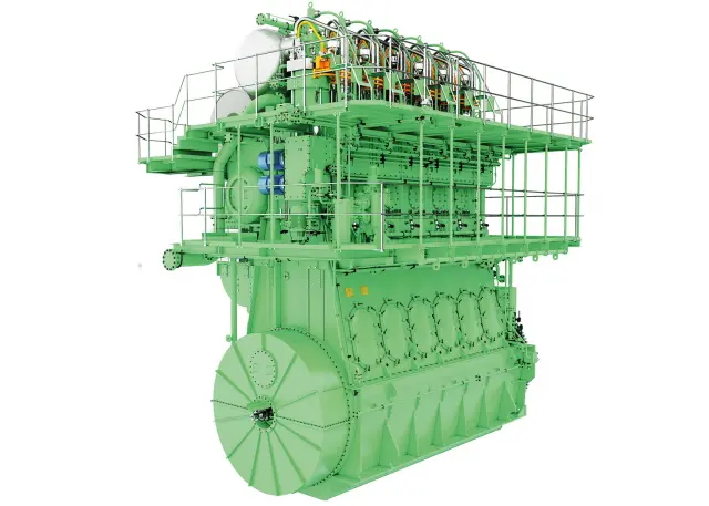 The ammonia engine builds on the existing architecture of the MAN B&W ME-LGIP engine (Image: MAN Energy Solutions)