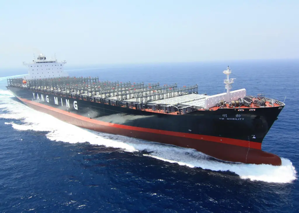 The YM Mobility will be one of the latest Yang Ming vessels to be retrofitted with the Wärtsilä FPP and EnergoProFin solutions. (Copyright: Yang Ming Lines)