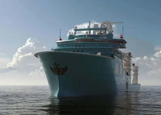 Windfarm development ship: a new Belfast product? (copyright: NOV/Triumph Subsea Services)
