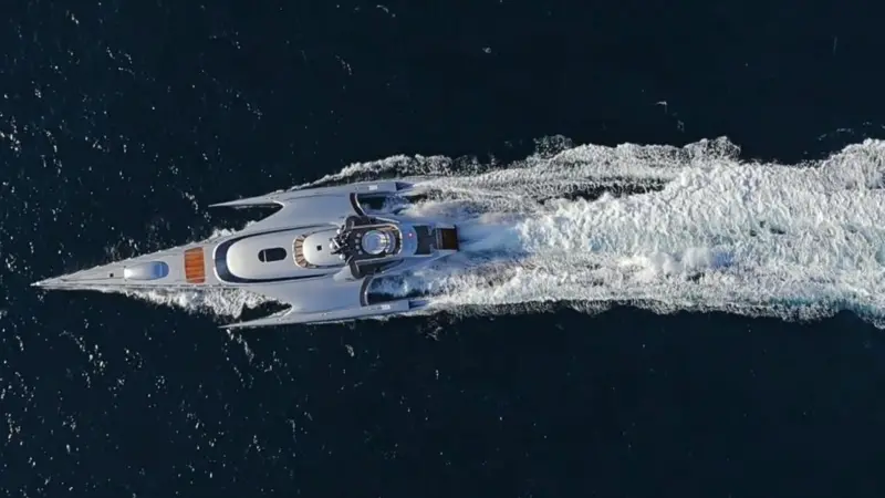 Luxury yachts, such as the Jean Jacques Coste designed Galaxy of Happiness, have been early to adopt new technologies in the past. (Picture courtesy of Fraser Yachts)
