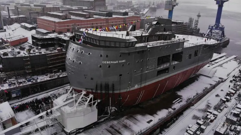 A special form of vessel constitutes Russia’s new floating Arctic research station.(credit: Admiralty Shipyard).