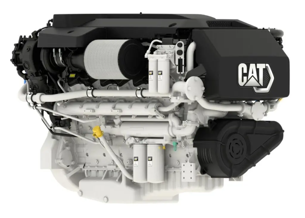 The Cat C32B Triple Turbo engine will be available to order in late 2021.