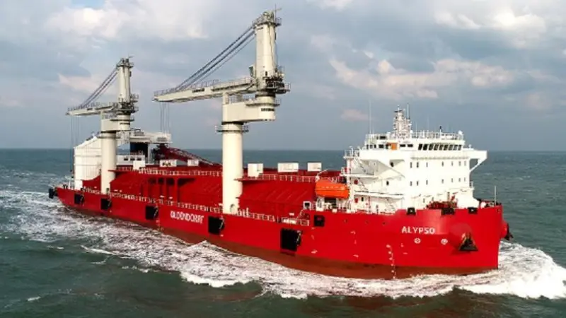 The transshipment bulker ‘Calypso’ Photo: ABB
