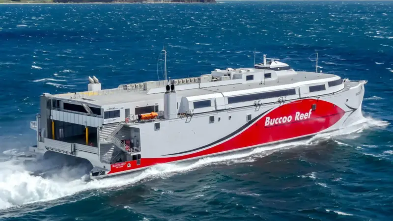 Incat-built Buccoo Reef will help upgrade a key part of the Trinidad & Tobago transport infrastructure. (credit: Incat)