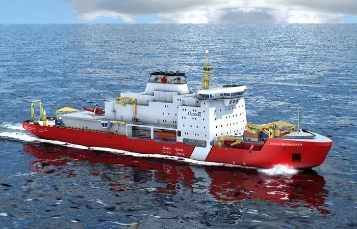Rendering of the new polar icebreaker