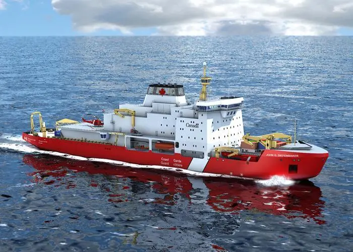 Rendering of the new polar icebreaker