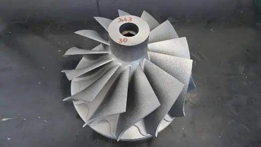 Prototype of a 3D printed radial turbine (credit: MAN Energy Solutions)