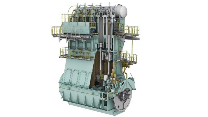 WinGD is offering four new versions of its X72DF dual-fuel engine platform. (credit: WinGD)
