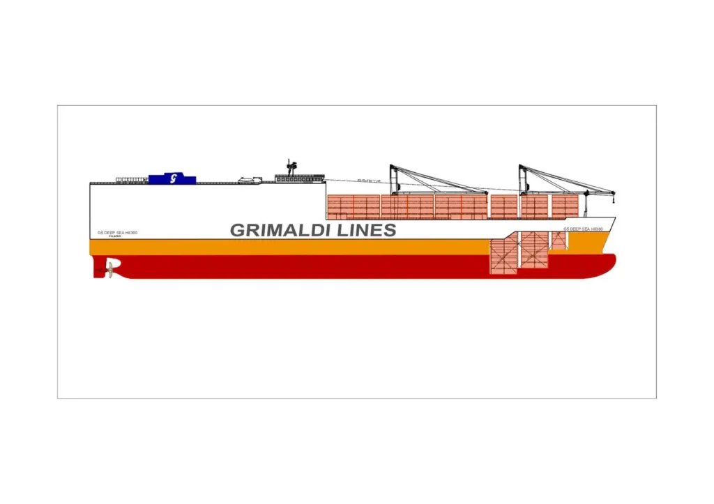 Further refinement and optimisation of versatile ro-ro/lo-lo capacity. (credit: Grimaldi).