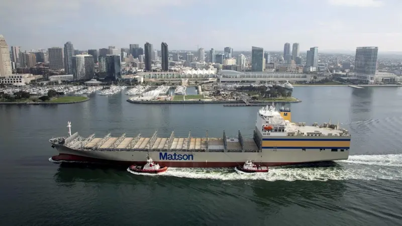 Con-ro Matsonia, built by General Dynamics NASSCO in San Diego, and one of the few Jones Act mercantile completions in 2020.(credit: NASSCO).