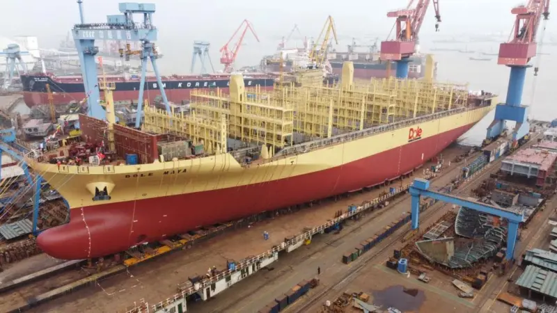 Dole Maya seen prior to launching at the Chengxi yard. (credit: CSSC).