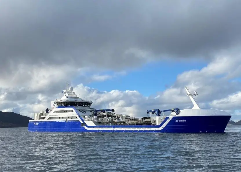 The hybrid wellboat Ro Vision is powered by three Yanmar 6EY22ALW diesel generators. (credit: Yanmar)