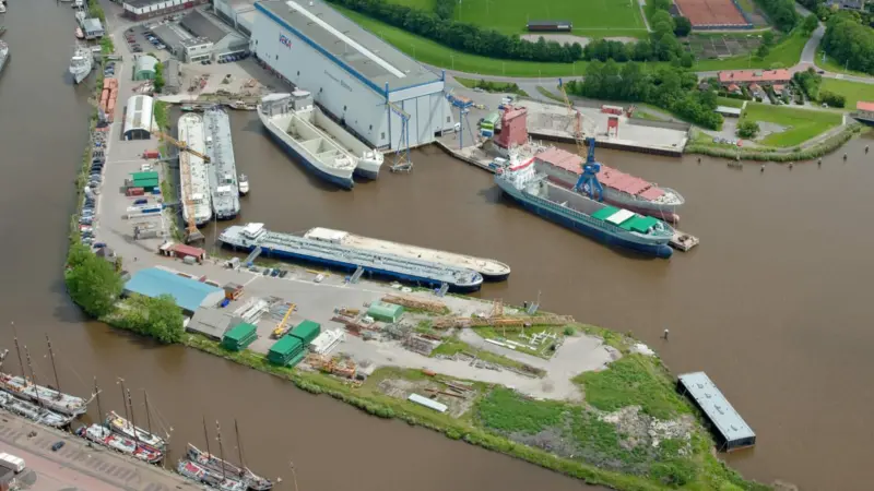The two 6,080dwt nThe two 6,080dwt newbuildings will be delivered from Bijlsma Shipyard at Lemmer in the Netherlands (pictured) between Q4 2021 and Q1 2022. (credit: Bijlsma Shipyard)ewbuildings will be delivered from Bijlsma Shipyard at Lemmer ...