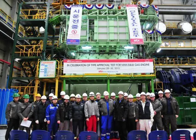 The first C9.5 version of the MAN B&W G45ME-C engine platform passed its type approval test in 2015. (credit: MAN Energy Solutions)
