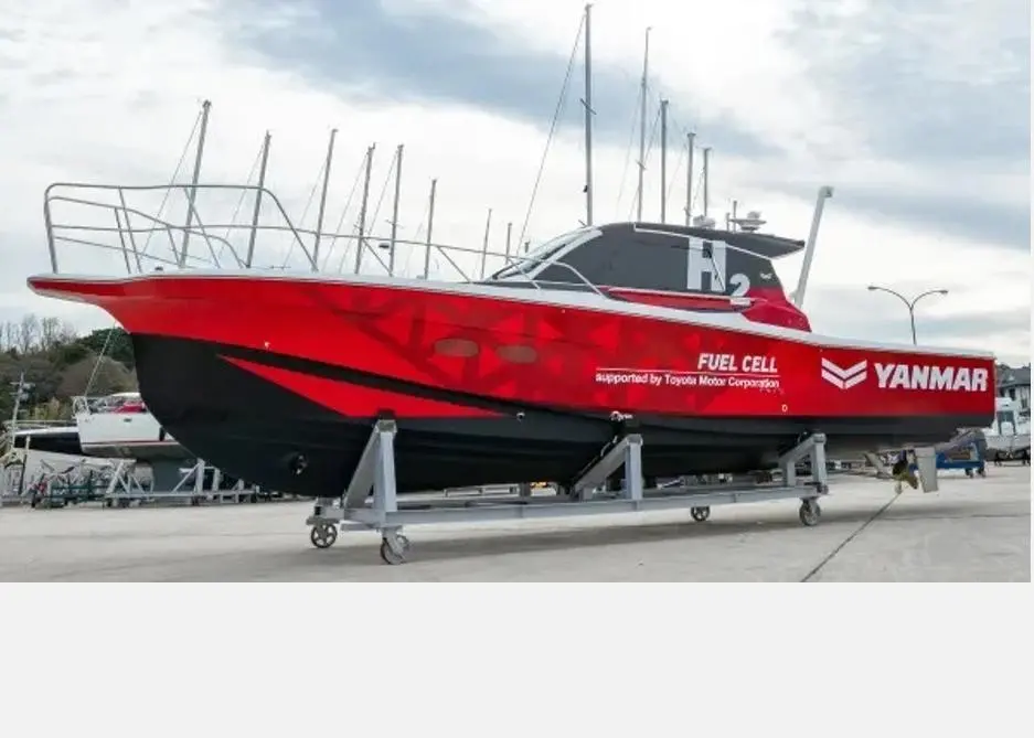 Yanmar has tested a new hydrogen fuel cell system on board its EX38A FC Photo: Yanmar