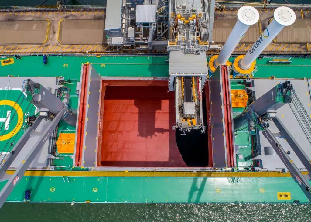 By using a patented rail system, Rotor Sails can be moved longitudinally or transversely to minimise risk to vessel and port operations for bulkers where complex operations are likely.